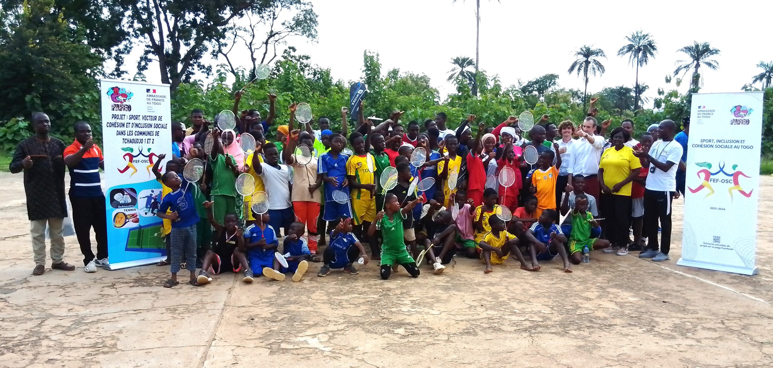 Deux cent (200) jeunes membres des clubs de badminton et de tennis de Sokodé et de Lama-Tessi renforcés sur la paix, la cohésion et l’inclusion sociale